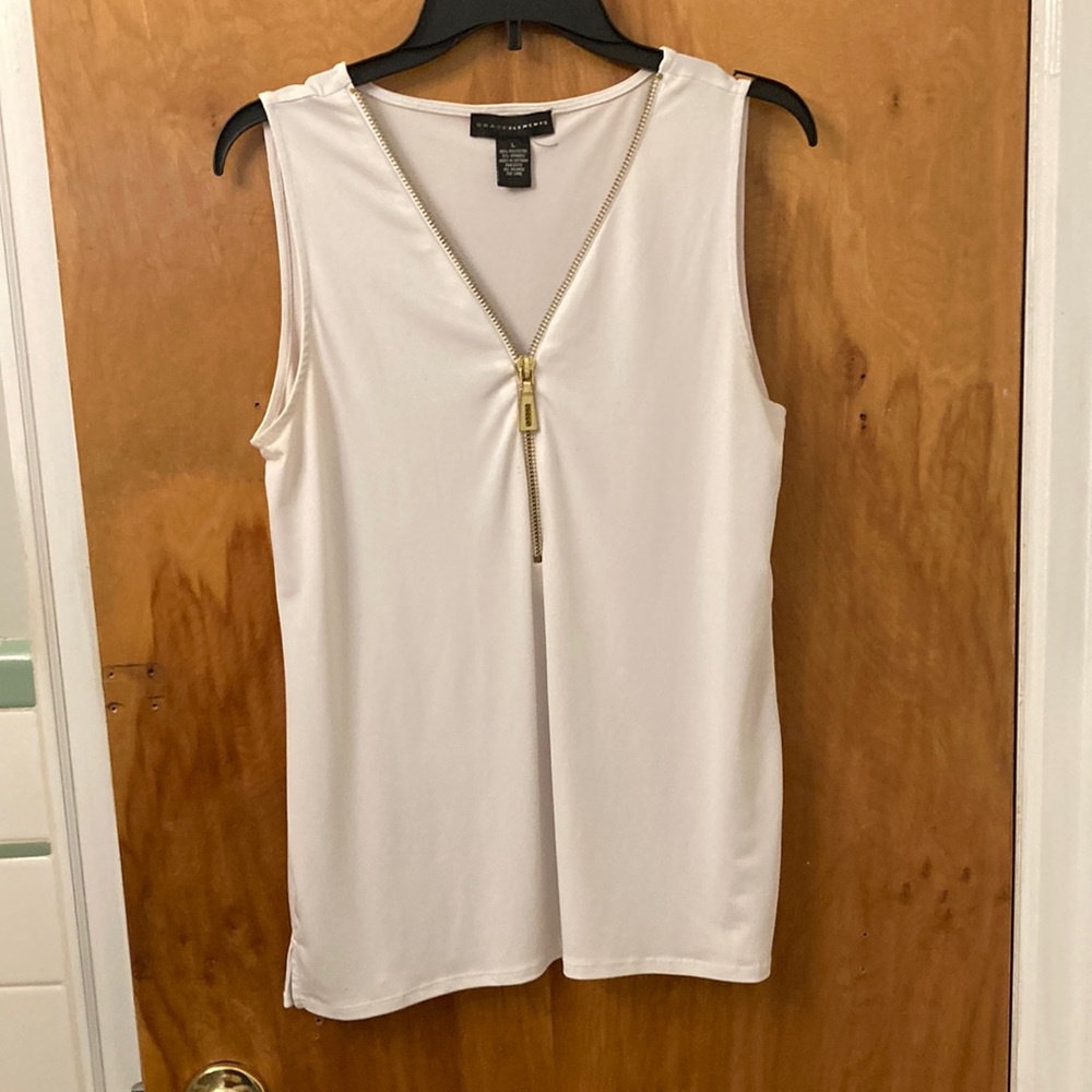 Grace Elements White Sleeveless Top - image 1